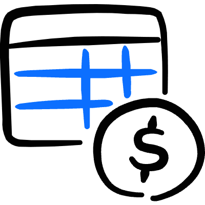 Business Workflow Data Table Money Icon from Freehand Duotone Set