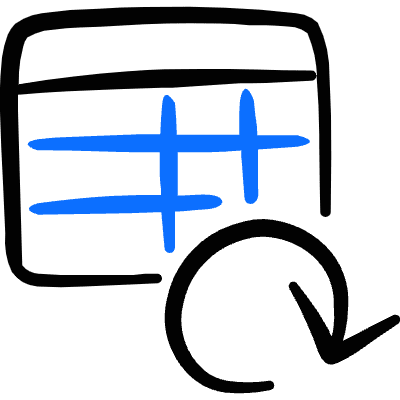 Business Workflow Data Table Reload Icon from Freehand Duotone Set