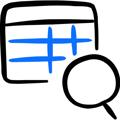 Business Workflow Data Table Search 2 Icon from Freehand Duotone Set