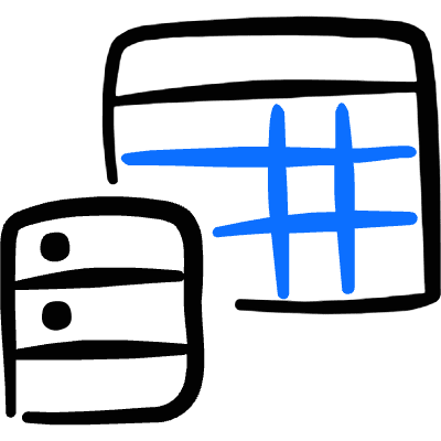 Business Workflow Data Table Server Icon from Freehand Duotone Set