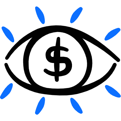 Business Cash Eye Icon from Freehand Duotone Set