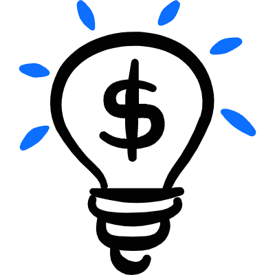 Business Cash Idea Icon from Freehand Duotone Set