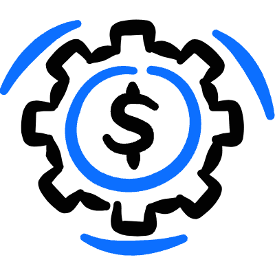 Business Cash Settings Icon from Freehand Duotone Set