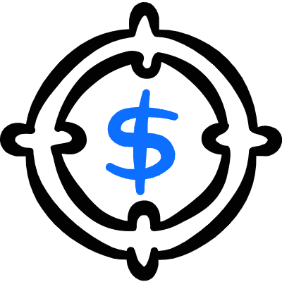 Business Cash Target Icon from Freehand Duotone Set