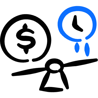 Business Cash Time Scale Balance Icon from Freehand Duotone Set