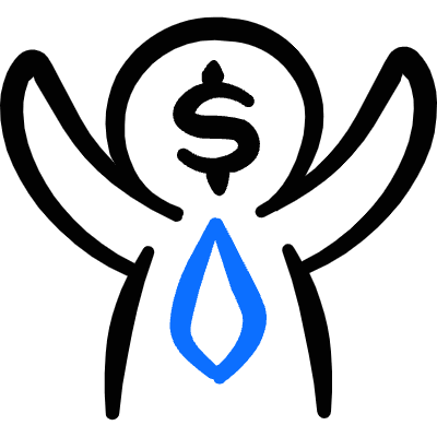 Business Cash User Icon from Freehand Duotone Set