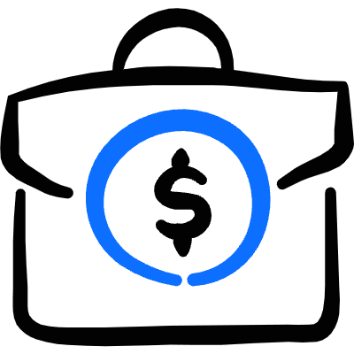 Cash Briefcase Icon from Freehand Duotone Set