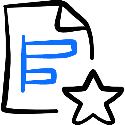 Data File Bars Favorite Star Icon from Freehand Duotone Set