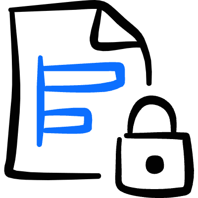 Data File Bars Lock Icon from Freehand Duotone Set