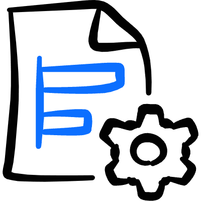 Data File Bars Settings Icon from Freehand Duotone Set