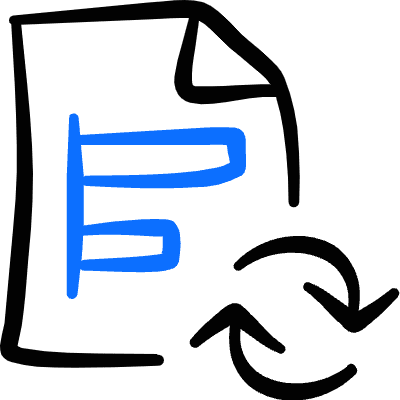 Data File Bars Sync Icon from Freehand Duotone Set