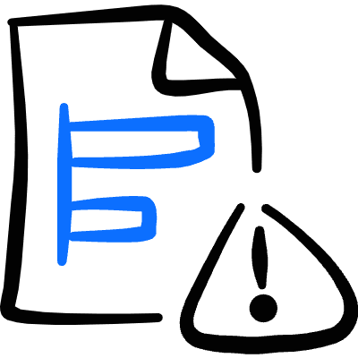 Data File Bars Warning Icon from Freehand Duotone Set