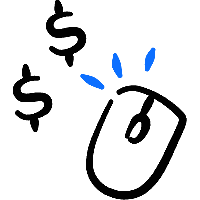 Monetization Mouse Icon from Freehand Duotone Set