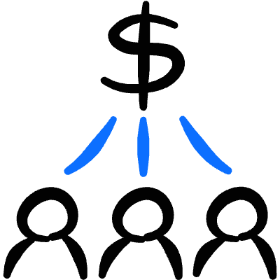 Monetization Team Icon from Freehand Duotone Set