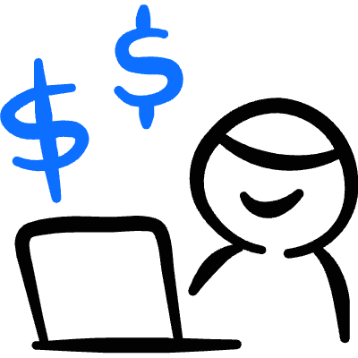 Monetization User Laptop Icon from Freehand Duotone Set