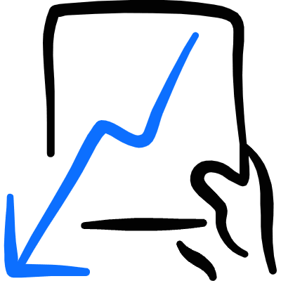 Performance Document Decrease Icon from Freehand Duotone Set