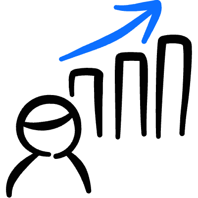 Performance User Graph Icon from Freehand Duotone Set