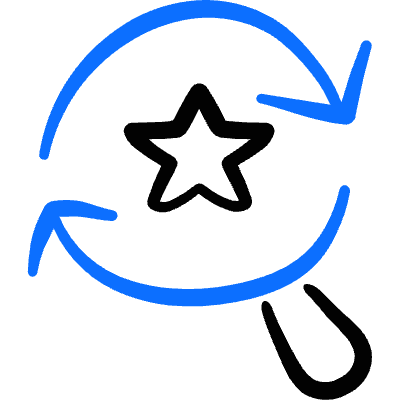 Seo Search Star Icon from Freehand Duotone Set