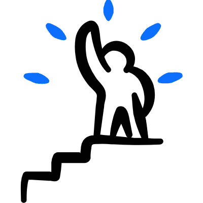 Strategy Business Success Stairs Icon from Freehand Duotone Set