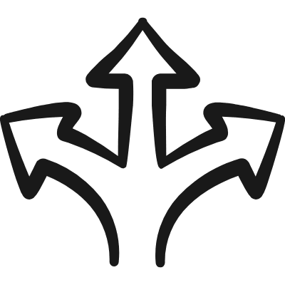 Strategy Split Direction Icon from Freehand Duotone Set