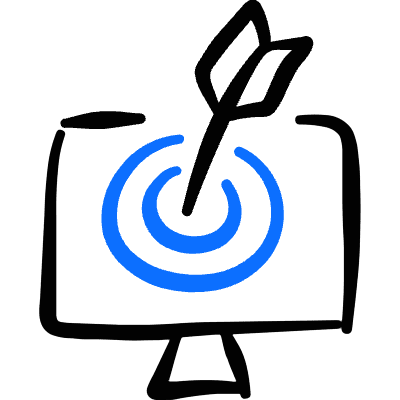Strategy Target Center Monitor Icon from Freehand Duotone Set