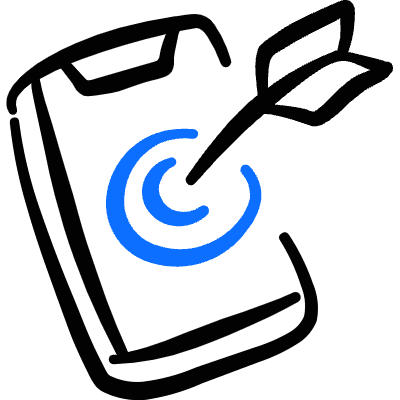 Strategy Target Center Phone Icon from Freehand Duotone Set