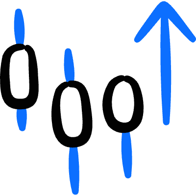 Trading Pattern Up Icon from Freehand Duotone Set