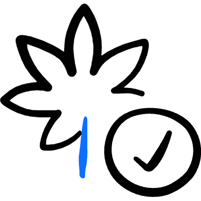 Cannabis Check Approved Icon from Freehand Duotone Set