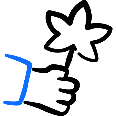 Cannabis Hand Hold Icon from Freehand Duotone Set