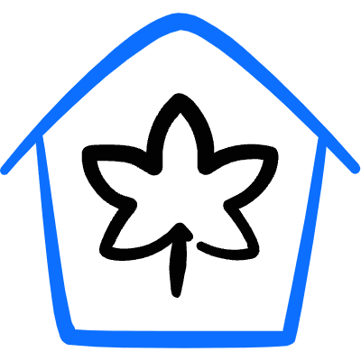 Cannabis Home Icon from Freehand Duotone Set
