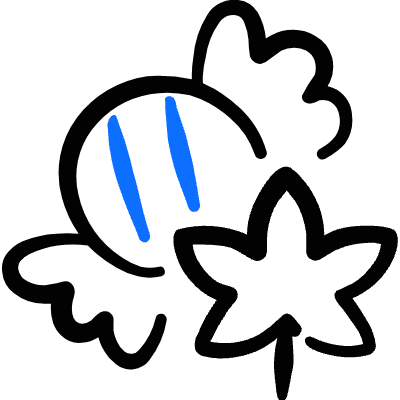 Cannabis Candy Icon from Freehand Duotone Set