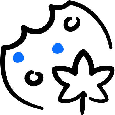 Cannabis Cookie Icon from Freehand Duotone Set