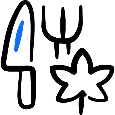 Cannabis Food Icon from Freehand Duotone Set