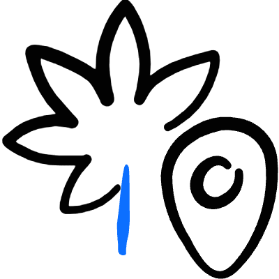 Cannabis Location Pin 1 Icon from Freehand Duotone Set
