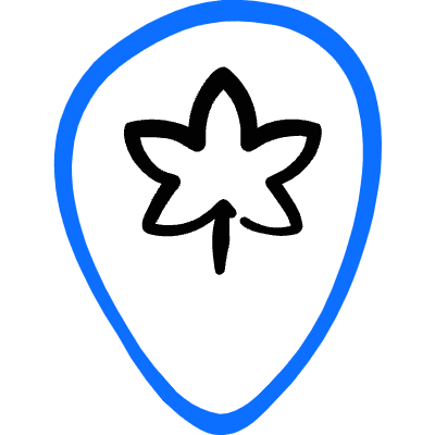 Cannabis Location Pin 2 Icon from Freehand Duotone Set