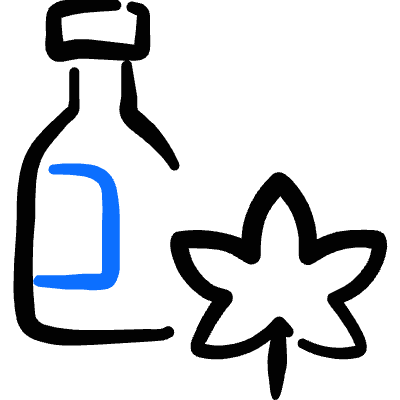 Cannabis Oil Bottle Icon from Freehand Duotone Set