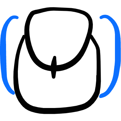 Bag Backpack Icon from Freehand Duotone Set