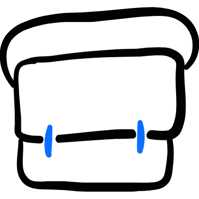 Bag School Icon from Freehand Duotone Set