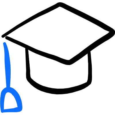 Cap Graduate Icon from Freehand Duotone Set