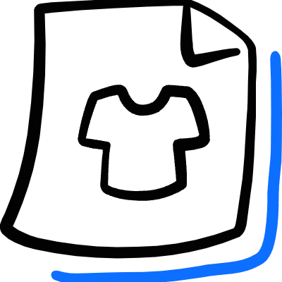 Clothes Design Blueprint Icon from Freehand Duotone Set