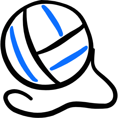 Clothes Design Needle Yarn Icon from Freehand Duotone Set