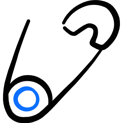 Clothes Design Pin Icon from Freehand Duotone Set