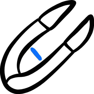 Clothes Design Scissors Icon from Freehand Duotone Set