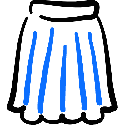 Skirt 1 Icon from Freehand Duotone Set