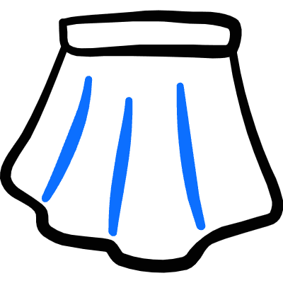 Skirt Icon from Freehand Duotone Set