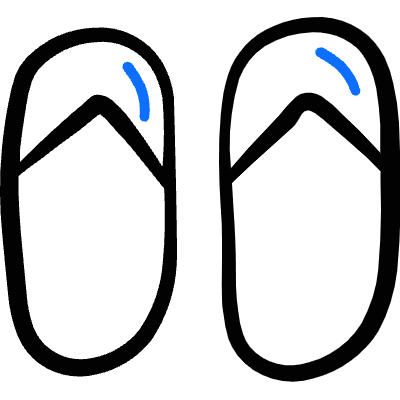 Footwear Flip Flops Icon from Freehand Duotone Set