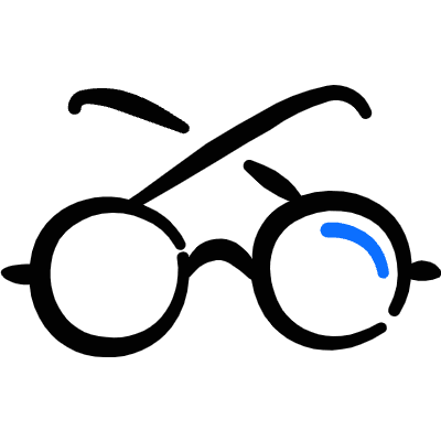 Glasses Circle 1 Icon from Freehand Duotone Set