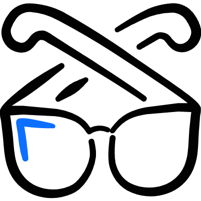 Glasses Circle 2 Icon from Freehand Duotone Set