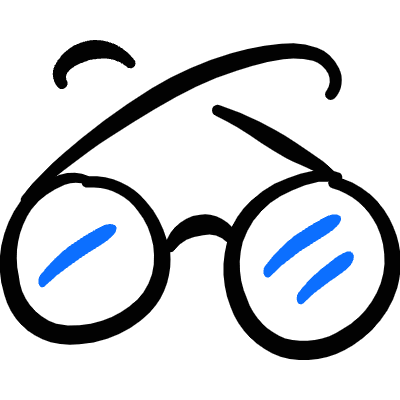 Glasses Circle Icon from Freehand Duotone Set