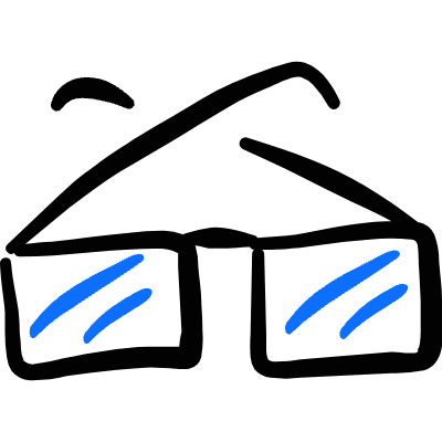 Glasses Square Icon from Freehand Duotone Set